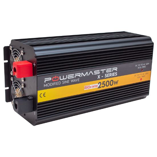 POWERMASTER PWR2500-12 ÇİFT DİJİTAL EKRAN 12 VOLT - 2500 WATT MODIFIED SINUS WAVE INVERTER resmi