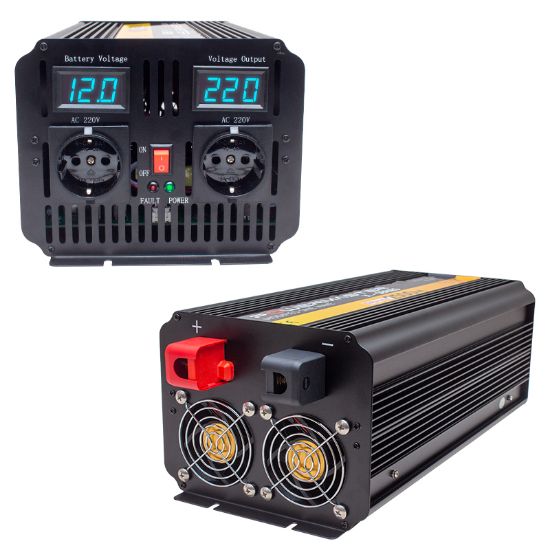 POWERMASTER PWR2500-12 ÇİFT DİJİTAL EKRAN 12 VOLT - 2500 WATT MODIFIED SINUS WAVE INVERTER resmi