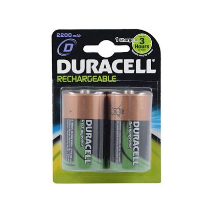 DURACELL D BÜYÜK BOY 2200 MAH NİMH 2Lİ ŞARJ EDİLEBİLİR PİL resmi