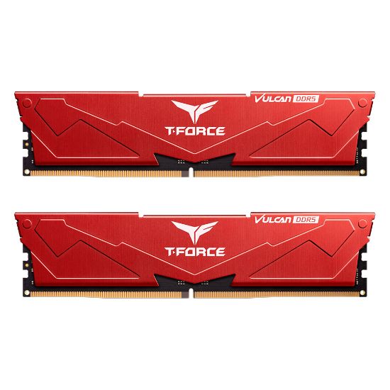 Team T-Force Vulcan Red 32GB(2x16GB) 6400Mhz DDR5 Gaming Ram CL40 (FLRD532G6400HC40BDC01) resmi