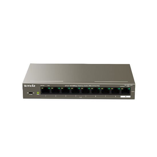 TENDA TEF1109P-8-63W 8 PORT 10/100 1 UPLI POE SWIT resmi