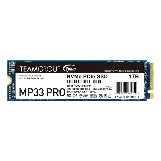 Team MP33 Pro 1TB 2400/2100MB/s NVMe PCIe Gen3x4 M.2 SSD Disk  (TM8FPD001T0C101) resmi