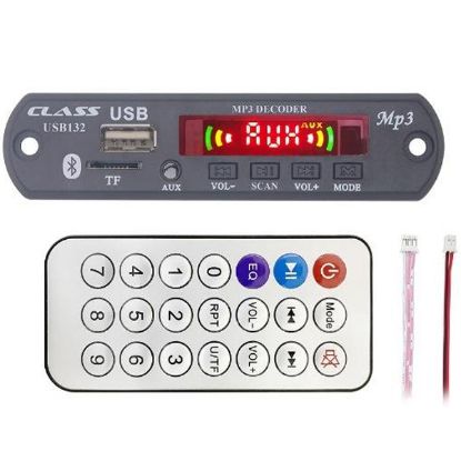 CLASS USB-132 USB/SD/MIC/AUX/BLUETOOTH/KUMANDA EKRANLI ANFİLİ OTO TEYP ÇEVİRİCİ DİJİTAL PLAYER BOARD resmi