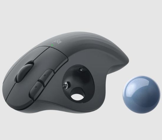 LOGITECH M575 KABLOSUZ ERGONOMİK TRACKBALL MOUSE-SİYAH 910-005872 resmi