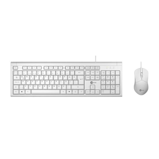 LENOVO LECOO CM101 BEYAZ KABLOLU KLAVYE & MOUSE SET resmi