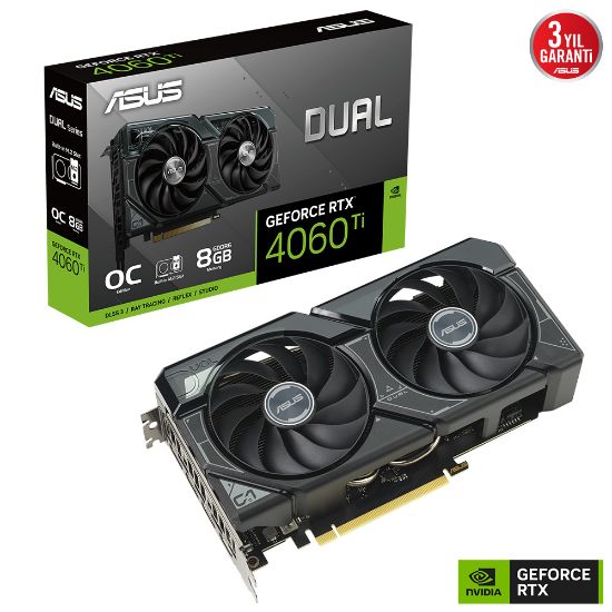 ASUS DUAL-RTX4060TI-O8G-SSD 8GB GDDR6 HDMI 3XDP DLSS3 128BİT resmi