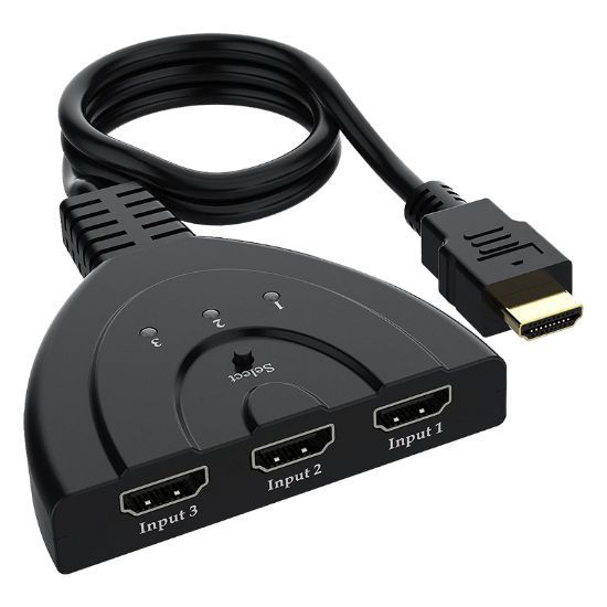 POWERMASTER PM-17229 3 GİRİŞ 1 ÇIKIŞ HDMI SWITCHER TOPLAYICI APARAT 30 CM KABLOLU resmi