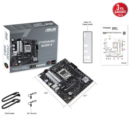 ASUS PRIME B650M-R AMD DDR5 7200+(OC) HDMI M.2 AM5 resmi