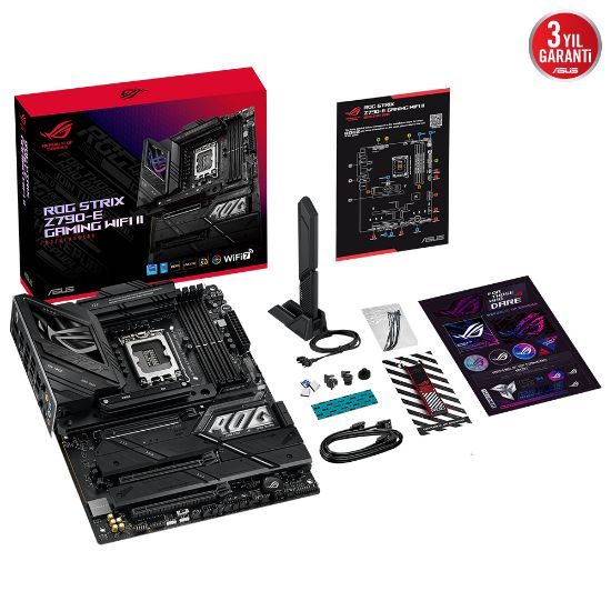 ASUS ROG STRIX Z790-E GAMING WIFI II DDR5 DP HDMI 5XM2 USB3.2 WiFi 7 RGB ATX 1700P  resmi