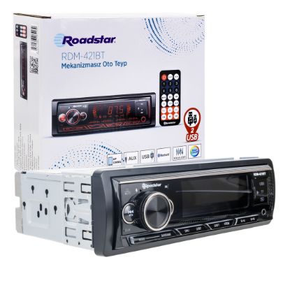 ROADSTAR RDM-421BT 2XUSB/SD/FM/AUX/BT MEKANİKSİZ OTO TEYP 4X50 WATT resmi