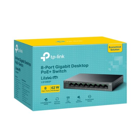 TP-LINK LS108GP 8PORT GIGABIT DESKTOP SWITCH resmi