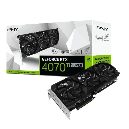 PNY RTX 4070 Ti SUPER 16GB Verto Overclocked GDDR6X 256Bit (VCG4070TS16TFXPB1-O) resmi