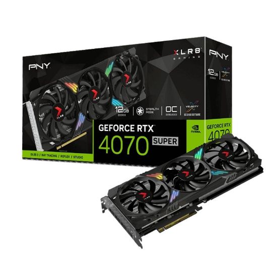 PNY RTX 4070 SUPER RGB 12GB XLR8 Gaming Verto Overclocked EPIC-X GDDR6X 192Bit (VCG4070S12TFXXPB1-O) resmi