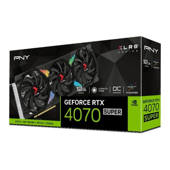 PNY RTX 4070 SUPER RGB 12GB XLR8 Gaming Verto Overclocked EPIC-X GDDR6X 192Bit (VCG4070S12TFXXPB1-O) resmi