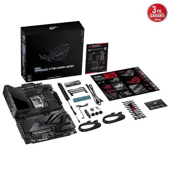 ASUS ROG MAXIMUS Z790 DARK HERO DDR5 2XUSB4 HDMI 5xM2 WiFi 7 BT RGB LAN ATX 1700P  resmi