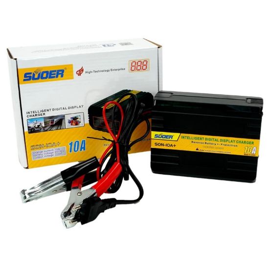 SUOER SON-10A+ 6 VOLT - 12 VOLT - 10 AMPER AKILLI AKÜ ŞARJ CİHAZI resmi