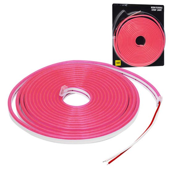 POWERMASTER NEON LED ŞERİT PEMBE 12 VOLT 5 METRE resmi