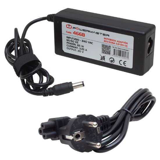 POWERMASTER 20 VOLT - 3.25 AMPER 5.5*2.5 AMPER IBM NOTEBOOK ADAPTÖR resmi