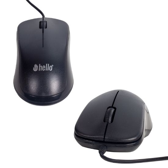 HELLO HL-38 1000 DPI SİYAH KABLOLU OPTİK MOUSE resmi