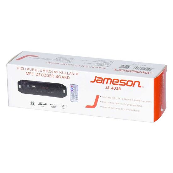 JAMESON JS-4USB BLUETOOTH-USB-AUX-SD KART FM RADIO OTO TEYP ÇEVİRİCİ resmi