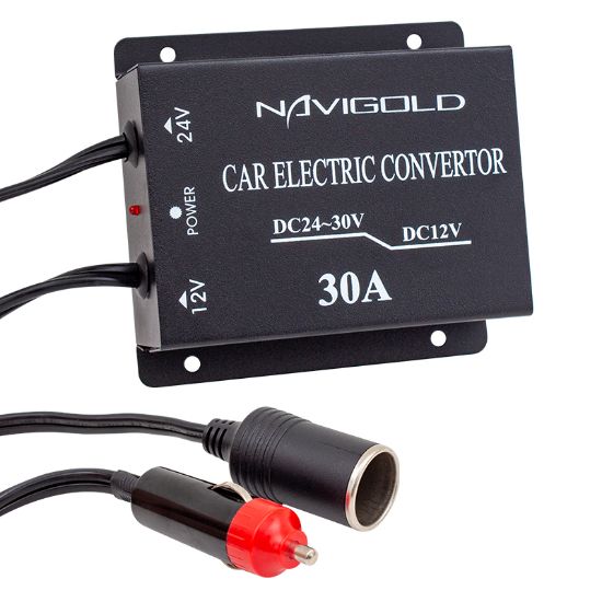 NAVIGOLD 24V DC / 12V DC 30 AMPER ÇAKMAK GİRİŞLİ OTO KONVERTÖR resmi