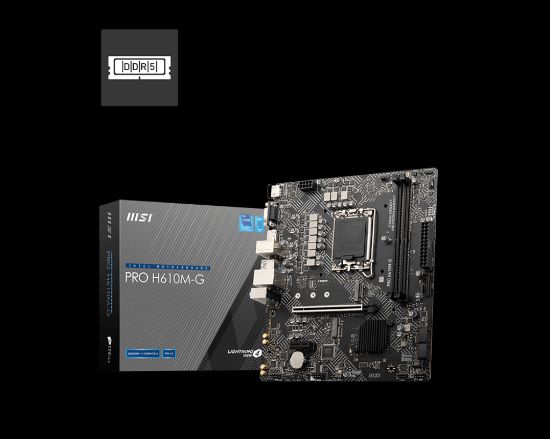 MSI PRO H610M-G DDR5 5600MHZ MATX 1700 resmi