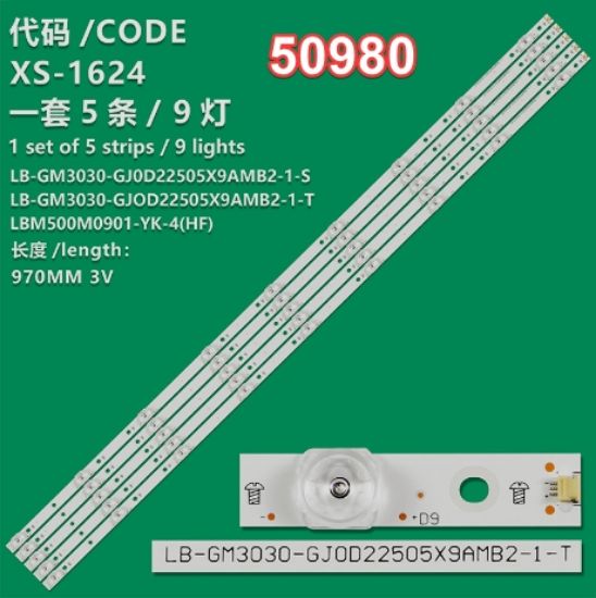 WKSET-5980 36781X5 LB-GM3030-GJ0D22505X9AMB2-1-T 5 ADET LED BAR resmi