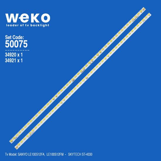 WKSET-5075 34920X1 34921X1 RF-CX390B57-1603 2 ADET LED BAR (48LED) resmi
