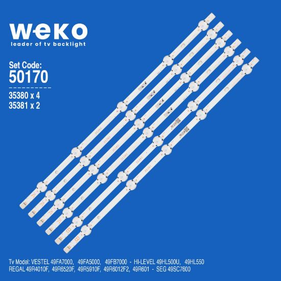 WKSET-5170 35380X4 35381X2 SVV490A32 6 ADET LED BAR (5LENS) resmi
