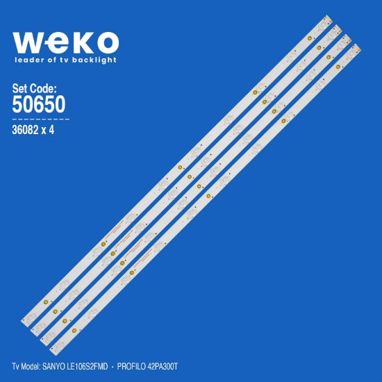 WKSET-5650 36082X4 CX42D10-ZC21FG-03 303CX420035 4 ADET LED BAR resmi