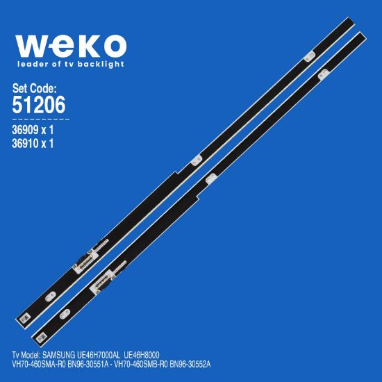 WKSET-6206 36909X1 36910X1 VH70-460SMA/B 2 ADET LED BAR (70LED) resmi