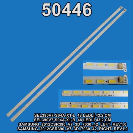 WKSET-5446 36530X1 36531X1 SEL390V7-S04A-X1 2 ADET LED BAR (48LED) resmi