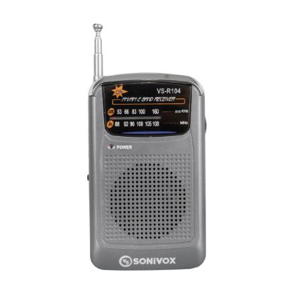 SONIVOX VS-R104 SİYAH RENK CEP TİPİ ANALOG FM RADYO resmi