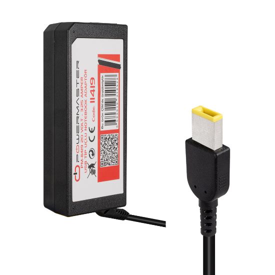 POWERMASTER PM-11419 20 VOLT - 3.25 AMPER USB TİP UÇLU LENOVO IBM NOTEBOOK ADAPTÖR ( + POWER KABLOSUNU UNUTMA) resmi