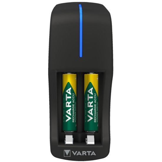 VARTA 57646 MİNİ CHARGER PİL ŞARJ CİHAZI + 2 ADET 800MAH AAA ŞARJ EDİLEBİLİR PİL resmi