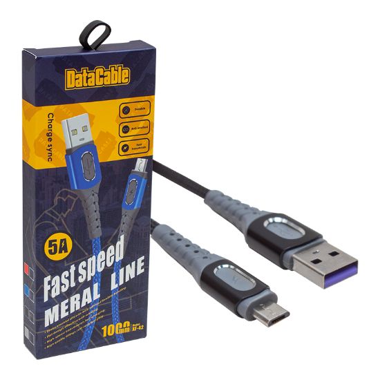 POWERMASTER PM-3780 5 AMPER MICRO USB ÖRGÜLÜ HIZLI ŞARJ DATA KABLOSU resmi