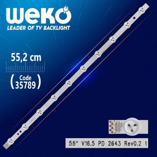 55 V16.5 PD 2643 REV0.2 1 - A - 58.4 CM 10 LEDLİ - (WK-1255) resmi