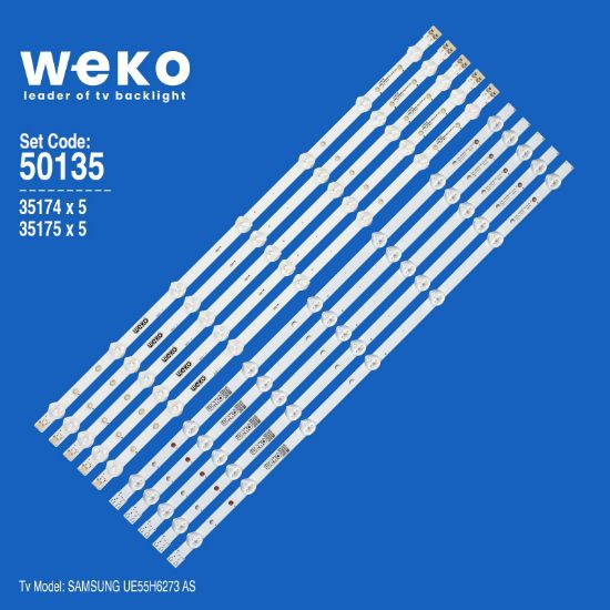 WKSET-5135 35174X5 35175X5 SAMSUNG_2013SVS55_3228N1_B2 10 ADET LED BAR resmi