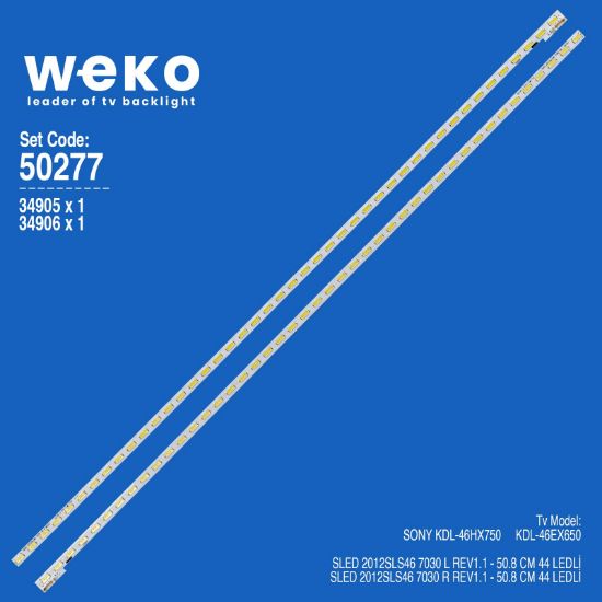 WKSET-5277 34905X1 34906X1 SLED 2012SLS46 7030 2 ADET LED BAR (44LED) resmi