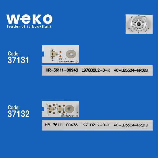 WKSET-6404 37131X8 37132X1 55P1 A/B 55HR330M04A0 V2 9 ADET LED BAR resmi
