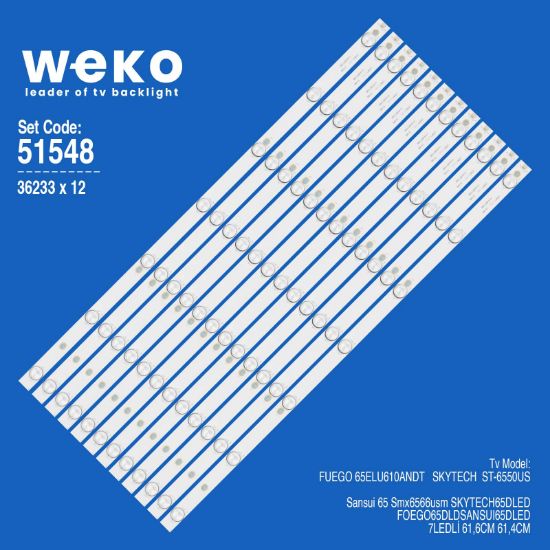 WKSET-6548 36233X12 MS-L2819 V1  12 ADET LED BAR resmi