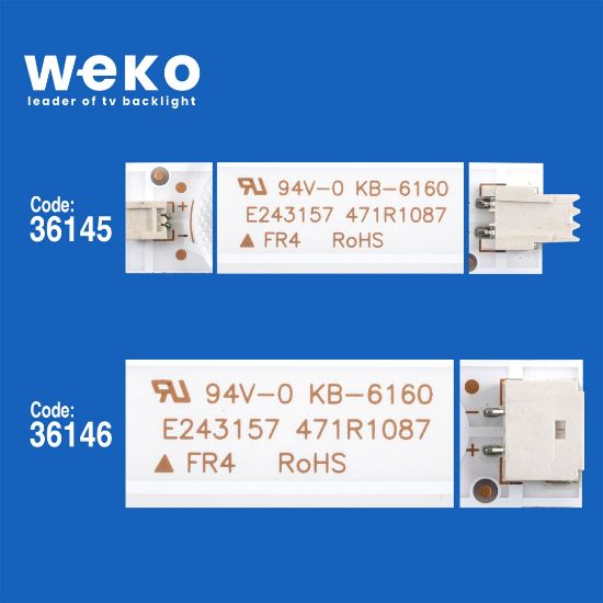 WKSET-6594 36145X5 36146X5 K500WD 4708-K500WD-A3213K01 TYP-A/B 10 ADET LED BAR resmi