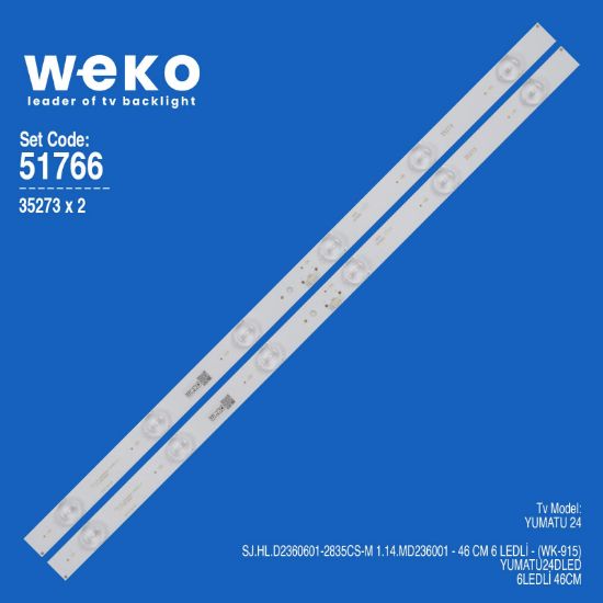WKSET-6766 35273X2 SJ.HL.D2360601-2835CS-M  2 ADET LED BAR resmi
