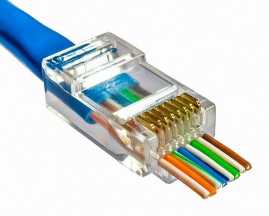 FULLY H-607K EZ YENİ NESİL RJ45 CAT5/CAT6 8P/8C AÇIK UÇLU SOKET (100LÜK PAKET) resmi