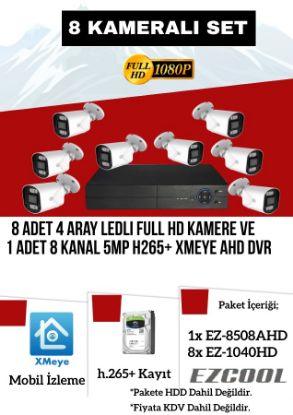 EZCOOL EZ-8508AX-SET 2MP x 8 KAMERA - 8 KANAL 5MP DVR resmi