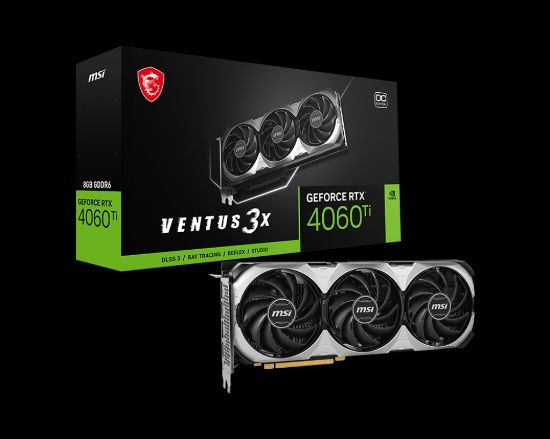 MSI GEFORCE RTX 4060 TI VENTUS 3X E 8G OC 128BIT resmi