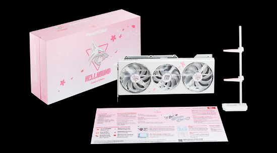 POWERCOLOR HELLHOUND RX7800XT 16G-L/OC SAKURA Limited Edition GDDR6 256Bit resmi