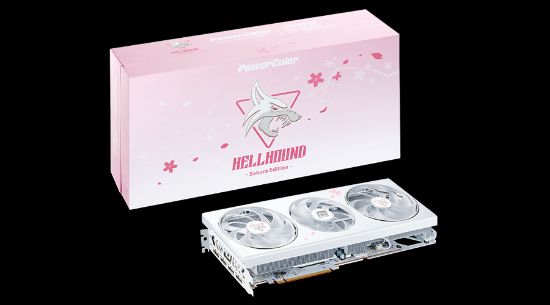 POWERCOLOR HELLHOUND RX7800XT 16G-L/OC SAKURA Limited Edition GDDR6 256Bit resmi