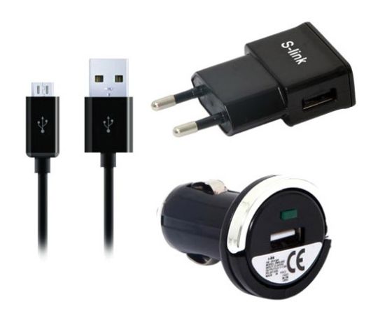 S-LINK SMG-442 SAMSUNG S3 3IN1 DATA ŞARJ KABLOSU + ADAPTÖR resmi