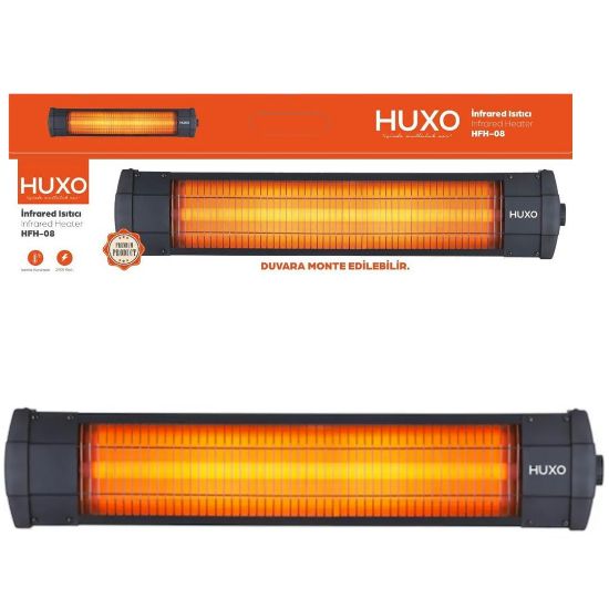 HUXO HFH-08 DUVAR TİPİ 2500 WATT INFRARED ISITICI YATIK SOBA resmi